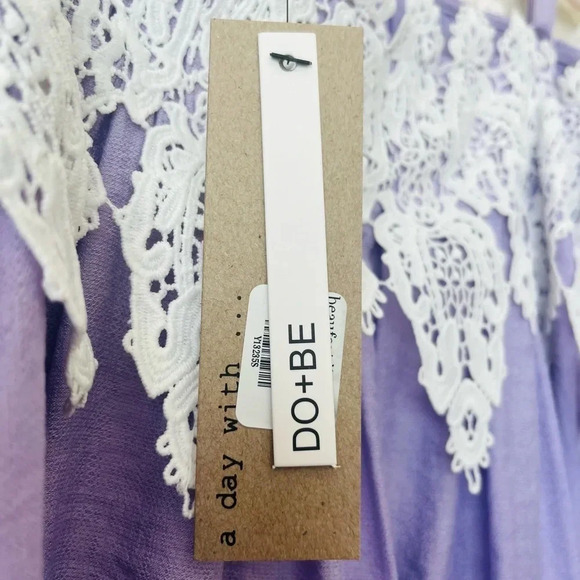 DO + BE Off The Shoulder Lavender Dress - Sz S - NWT - Picture 9 of 10